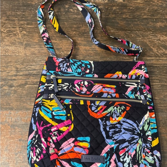 Vera Bradley Butterfly Crossbody Bag with Quilted Design - Picture 1 of 4